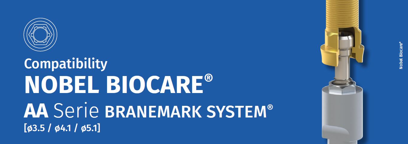 Kompatibilní s Nobel Biocare® BRANEMARK SYSTEM®